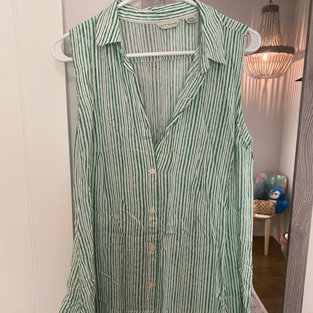 Green Striped Tunic